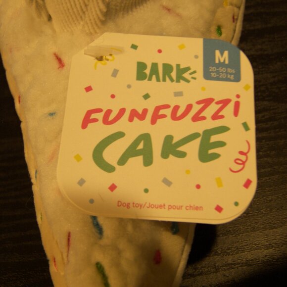 Bark Funfuzzi Cake Dog Toy - White and Multicolor - Picture 2 of 6